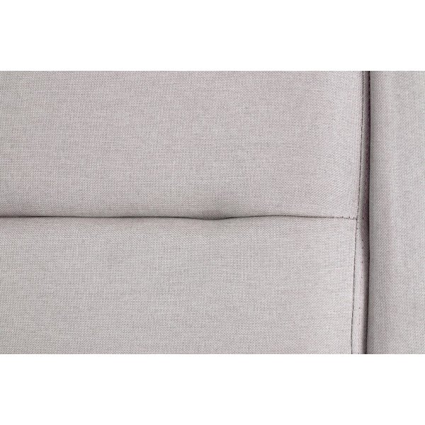 Bettgestell Bernard 140x200 cm aus grauem Stoff