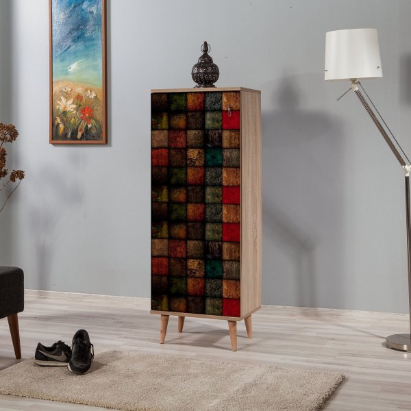 Filinta Schuhschrank Mosaik - Sonoma Eiche