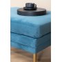 Savanna Hocker - Blauer Samt