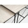 Defne Couchtisch-Set - Schwarz/Marmor