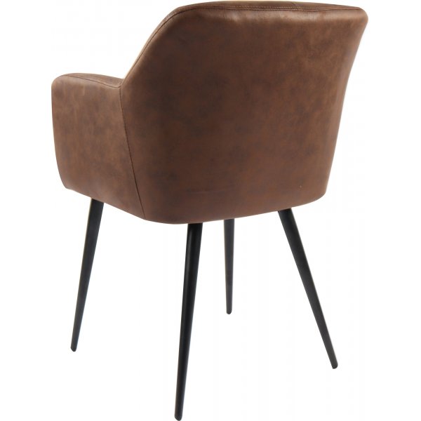 Sessel aus braunem PU - Lamar
