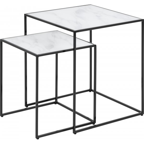 Bolton Wetttisch 35x35 | 45 x 45 cm - Weiß