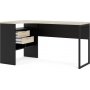 Function Plus Schreibtisch 145,1 x 81 x 76,8 cm - Schwarz/Eiche