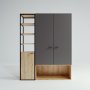 Limbo Kleiderschrank 602 - Anthrazit/Eiche