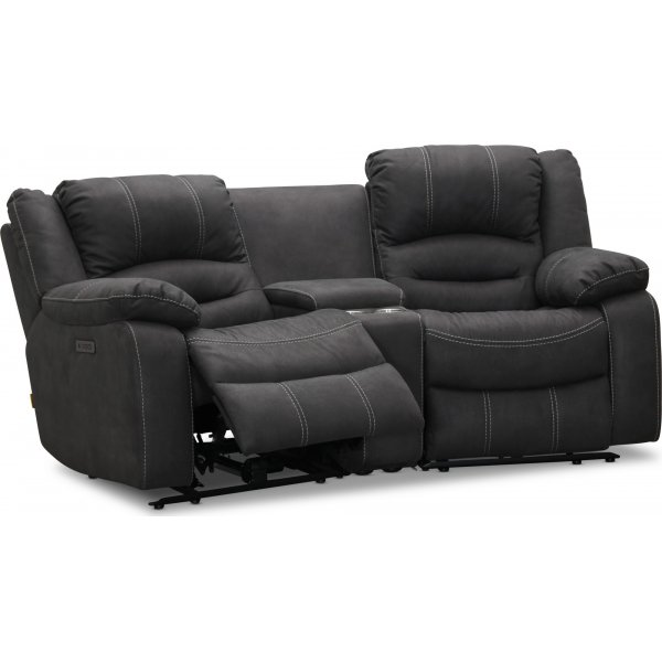 Kensington elektrisches 2-Sitzer-Sofa mit verstellbarer Kopfstütze - Grau