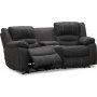 Kensington elektrisches 2-Sitzer-Sofa mit verstellbarer Kopfstütze - Grau