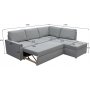 Traumgraues Schlafsofa mit Stauraum und Ecksofa