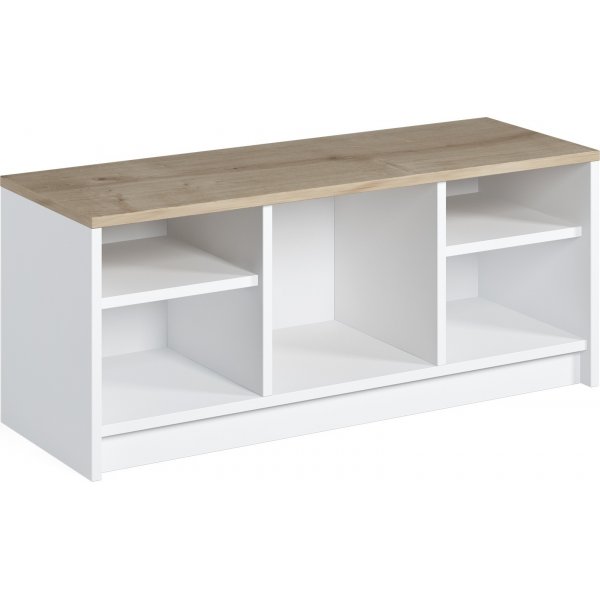 Lone Schuhschrank - Weiß/Saphir-Eiche