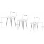 Mali Tisch 32/36/40 x 32/36/40 cm - Schwarz/Kiefer