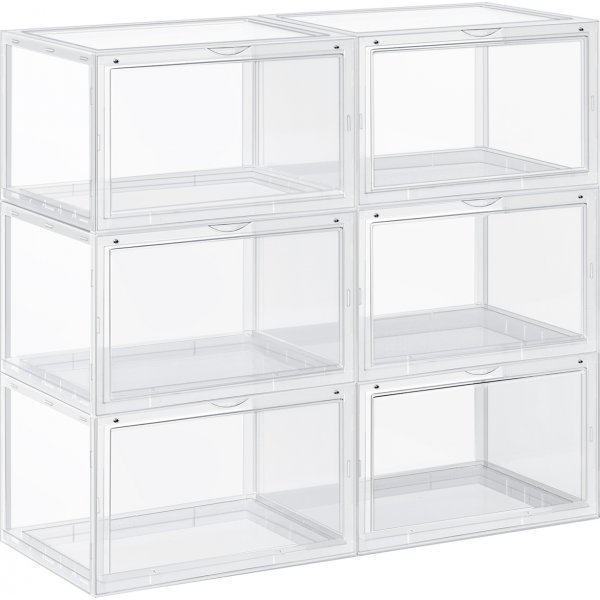 Kenan Aufbewahrungsbox 36x28 cm, 6er-Pack - Transparent