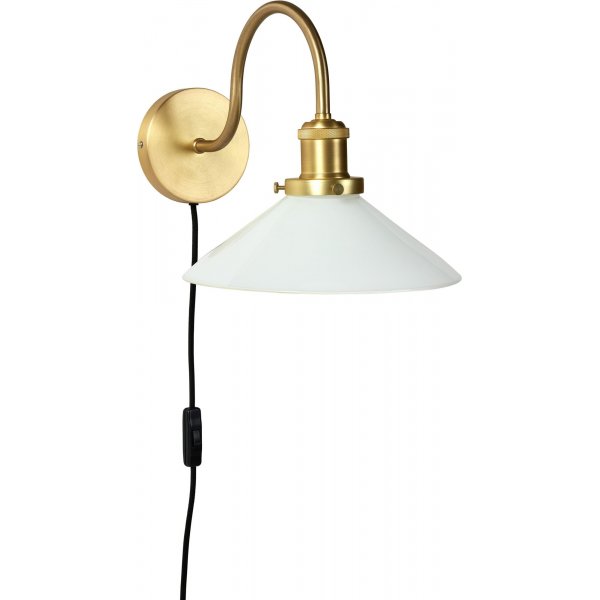 Axel Wandleuchte - Opalglas/Messing - 25 cm