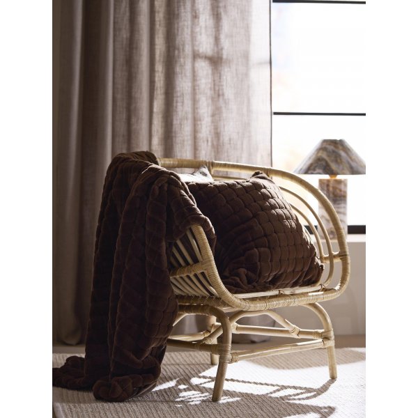 Luna Plaid 120 x 150 cm - Dunkles Nougat