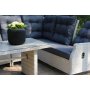 Wembley verstellbares Ecksofa mit Tisch - Leichtes synthetisches Rattan
