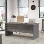 Vista Schreibtisch 180x89,5 cm - Braun/Beton/Anthrazit