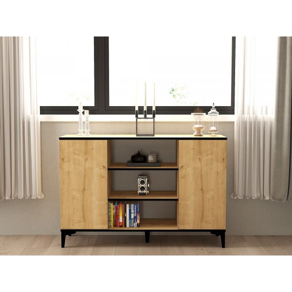 Ebin Sideboard - Saphireiche/Schwarz