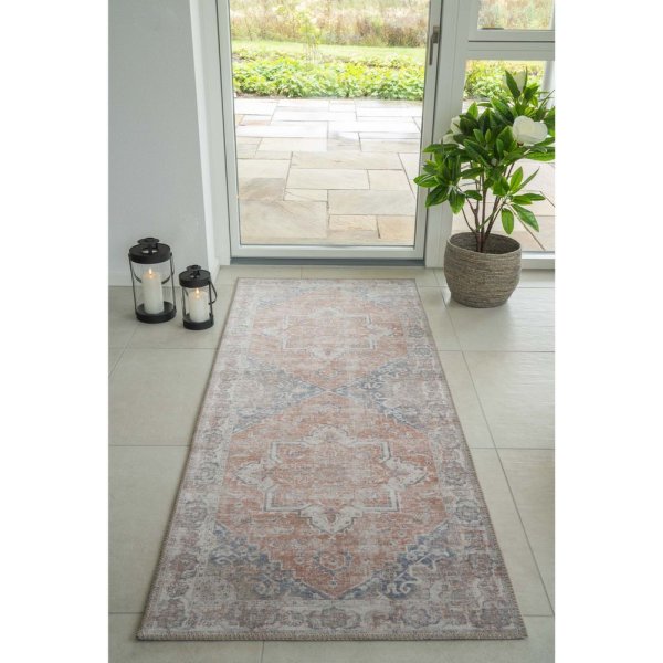 Havana Teppich - Orange/Blau - 80x200