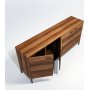 Porta Sideboard - Nussbaum/schwarz