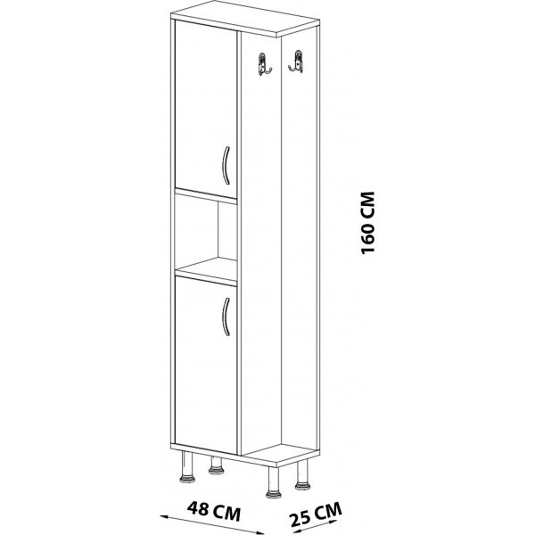 Großer Schrank - Weiß