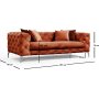 Como 2-Sitzer-Sofa - Orange