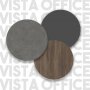 Vista Schreibtisch 180x89,5 cm - Braun/Beton/Anthrazit