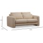 Suzy 2-Sitzer-Sofa - Beige