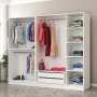 Rizada Kleiderschrank 225x52x190 cm - Weiß