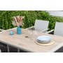 Urbanite-Essgruppe mit Esstisch 160 cm und 6 stapelbaren Esszimmerstühlen - Beige