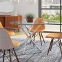 Charlotte runder Esstisch Ø90 cm - Chrom / Glas