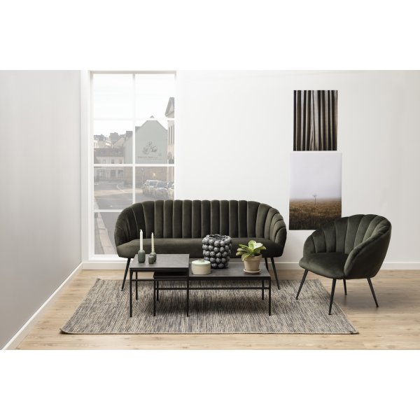 Exeter Wetttisch 55x50 | 100 x 50 cm - Schwarz