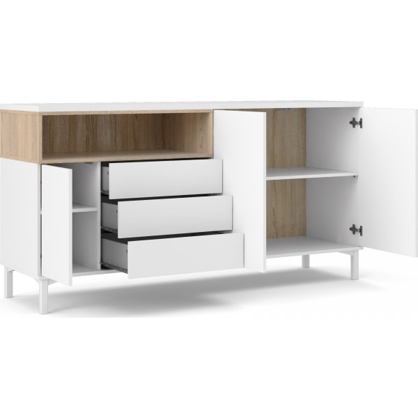 Roomers Sideboard - Weiß/Eiche