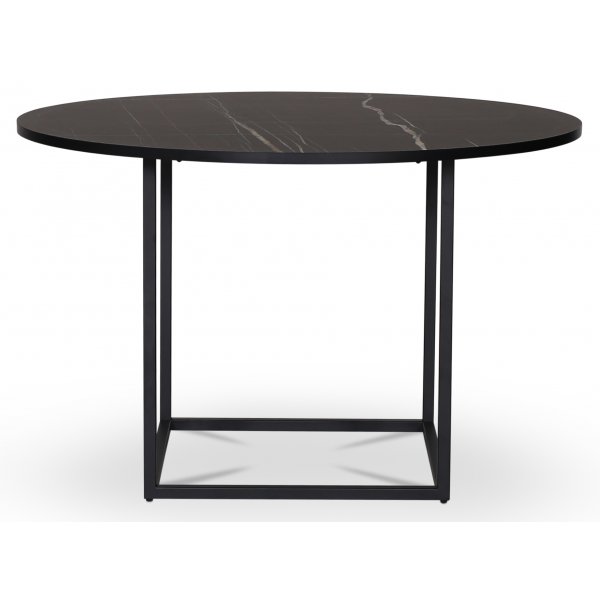 Sintorp runder Esstisch Ø115 cm - Schwarzer Marmor (Exklusives Laminat)