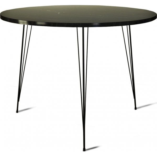 Sandalf Esstisch 90 cm - Schwarzer Marmor