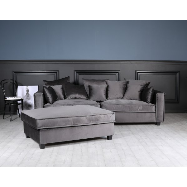 Brandy Lounge Fußhocker XL - Wahlfreie Farbe!