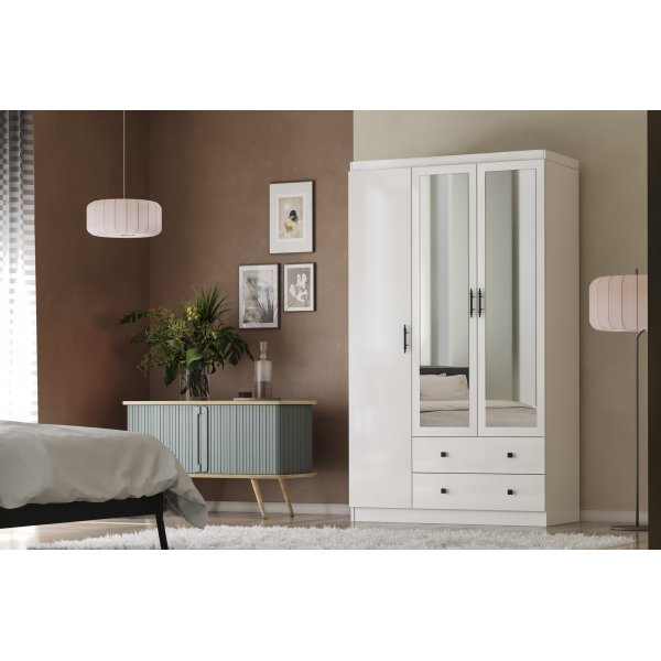 Lavinia Kleiderschrank 105 x 50 x 210 cm - Weiß