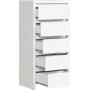 Kaspische Kommode 56 x 112,5 cm - Weiß