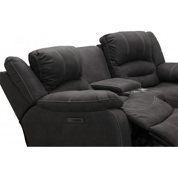 Kensington elektrisches 2-Sitzer-Sofa mit verstellbarer Kopfstütze - Grau