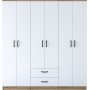 Baden Kleiderschrank 15 - Nussbaum/weiß