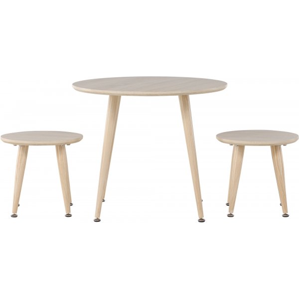 Kids Kindertischset Ø60/32,5 cm - Whitewash