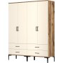 Kumsal Kleiderschrank 14 Walnuss/Creme