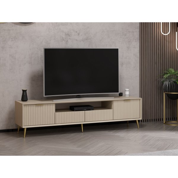 Basal Media Bank mit Beinen - Beige