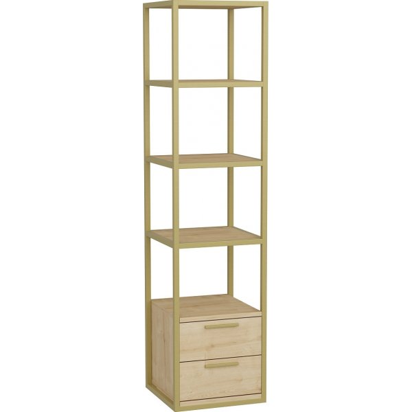 Robbins Bücherregal - Gold/Eiche