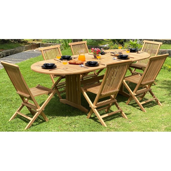 Teakholz-Gartentisch 180/240 cm - Saltö