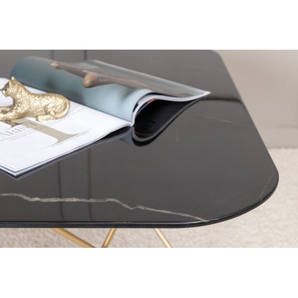 Couchtisch Michel 80 x 80 cm - Schwarzer Marmor