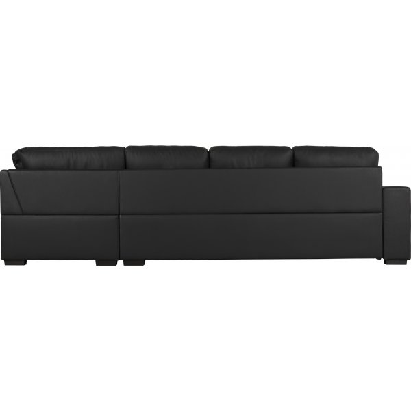 Solna-Sofa in offener Ausführung 3A aus schwarzem PU