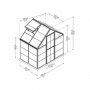 Gewächshaus Harmonie - 2,3 m² +