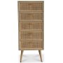 Kommode aus Rattan/Messing - React