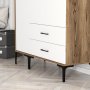 Kumsal Kleiderschrank 9 Walnuss/Weiß