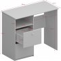 Schreibtisch Memphis 90 x 42,5 cm - Lackierte Kiefer