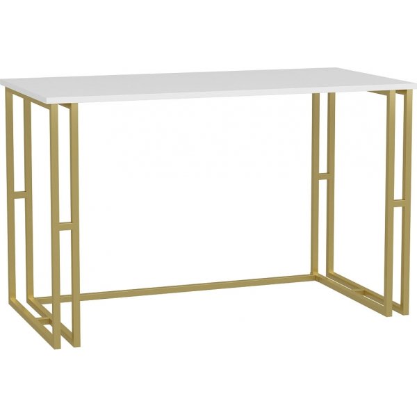 Kane Schreibtisch 120 x 60 cm - Gold/Weiß