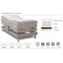 Cloud verstellbares Bett 7-Zonen (Sand) - Jede Breite